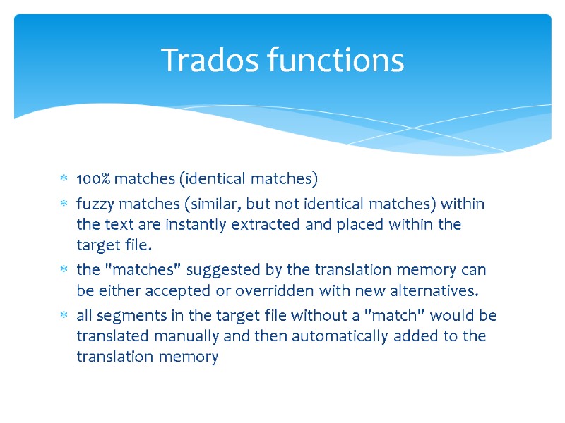 100% matches (identical matches)  fuzzy matches (similar, but not identical matches) within the